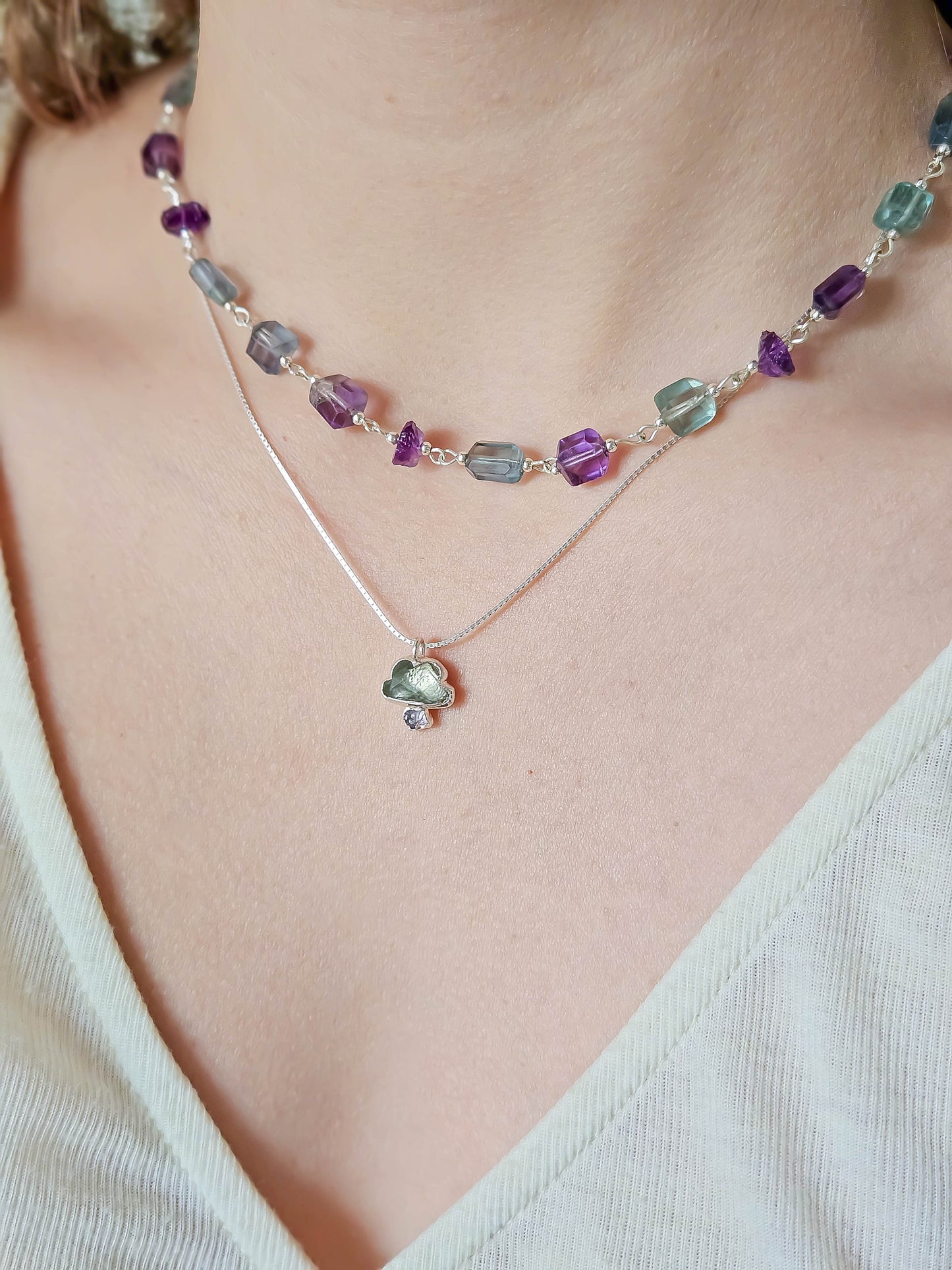 Bague nuage Améthyste, Argent T52/55