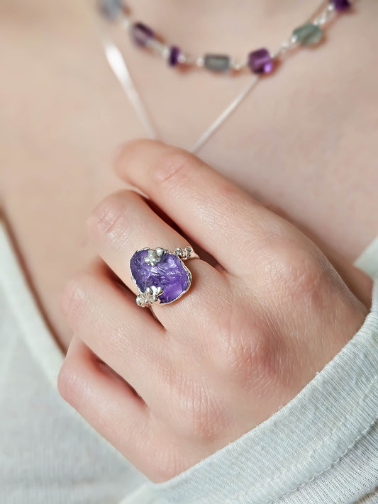 Bague Améthyste, Argent
