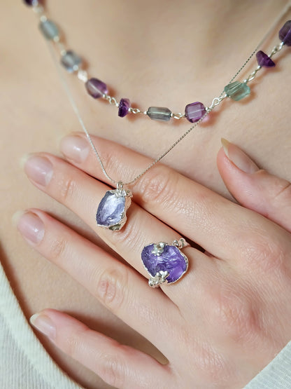 Bague Améthyste, Argent