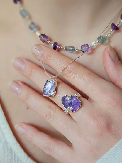 Bague Améthyste, Argent