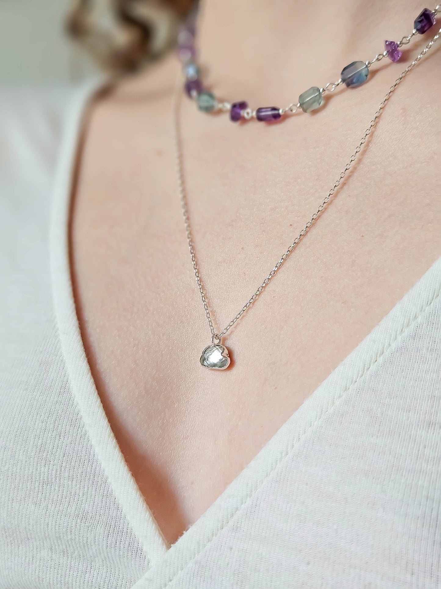 Collier nuage, Argent