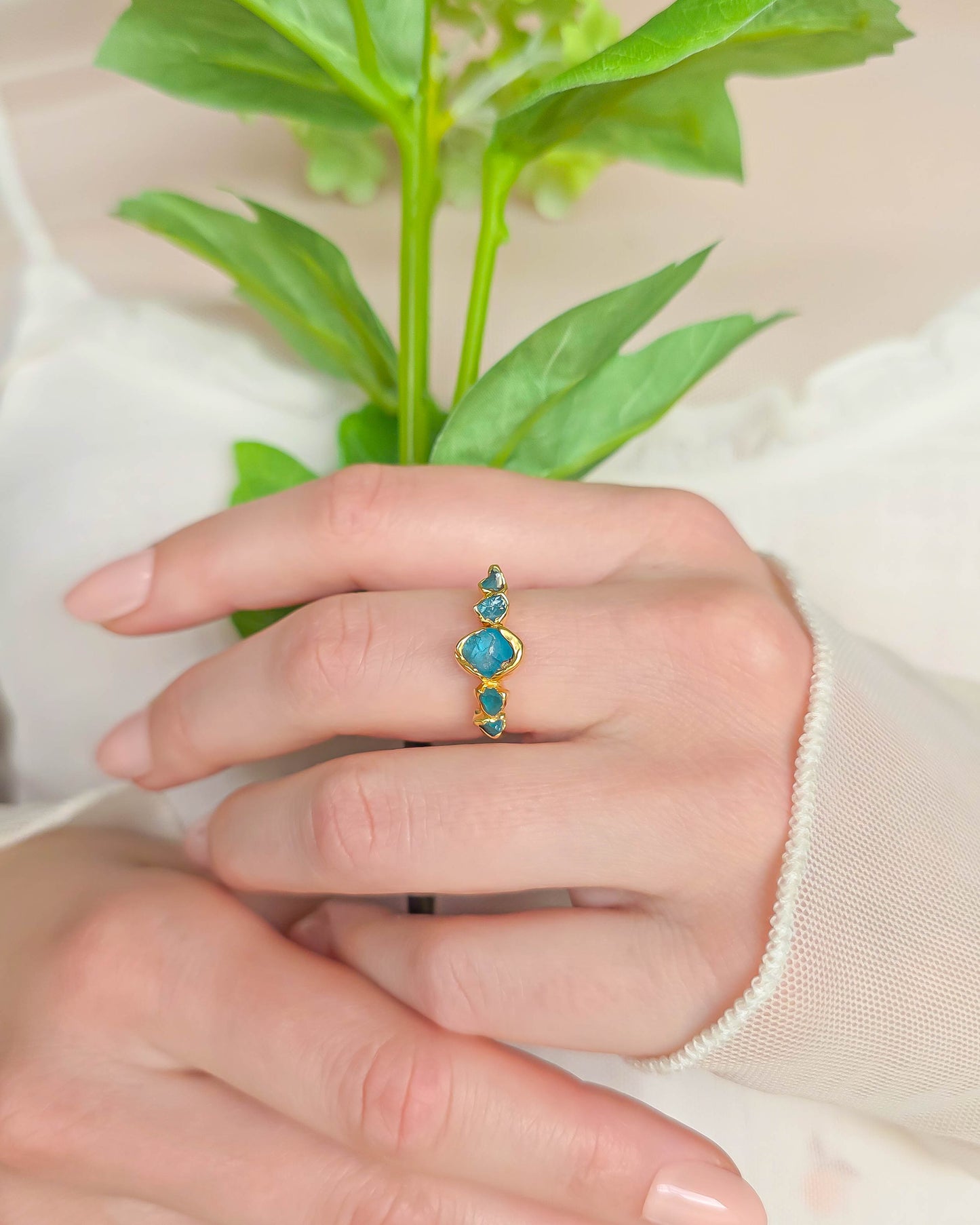 Bague Horizon, pierre ovale