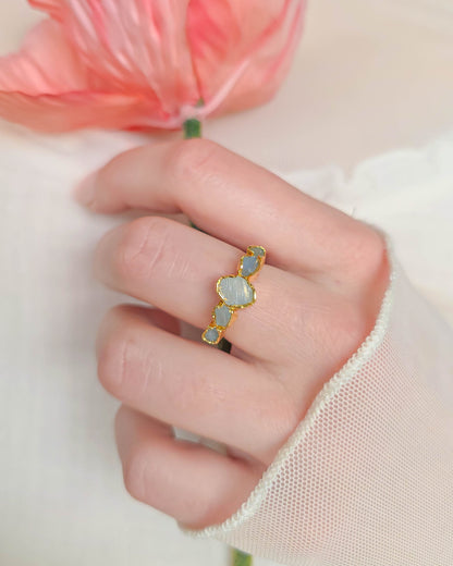 Bague Horizon, pierre ovale