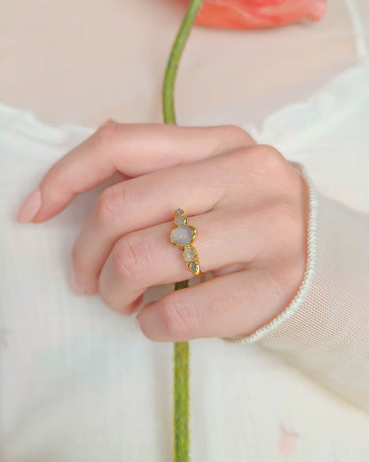 Bague Horizon, pierre ovale