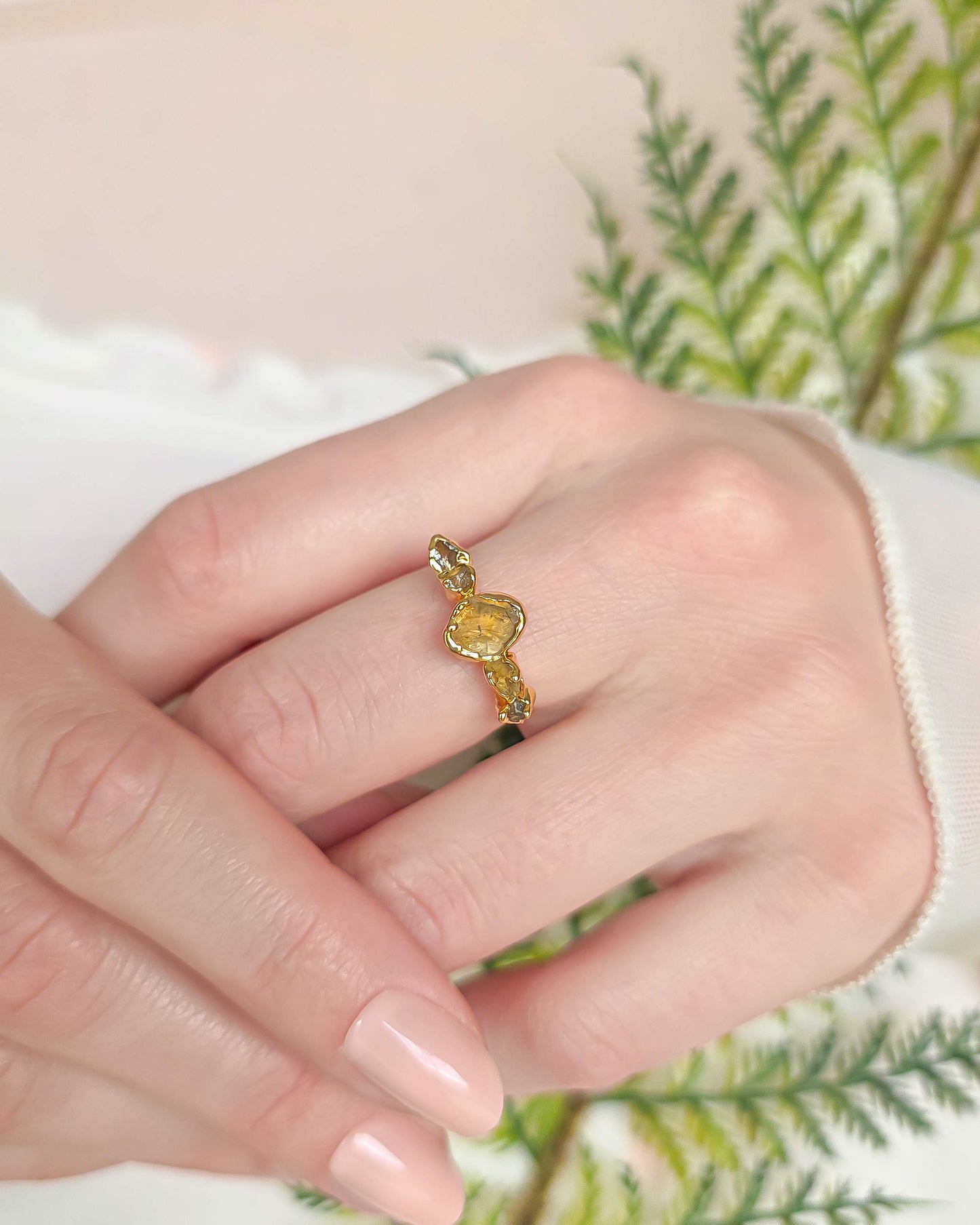 Bague Horizon, pierre ovale