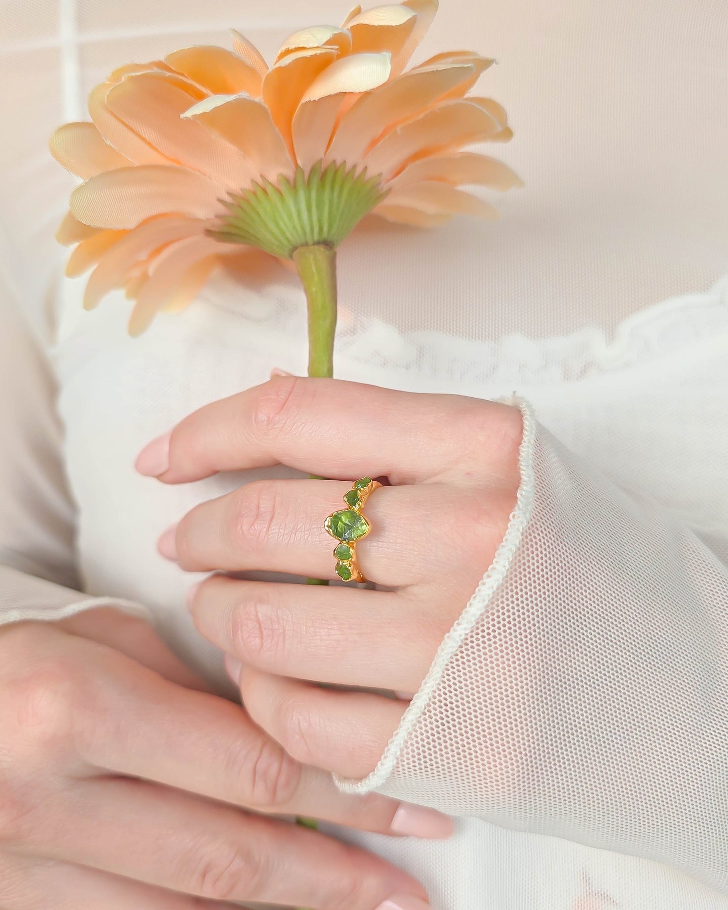 Bague Horizon, pierre ovale