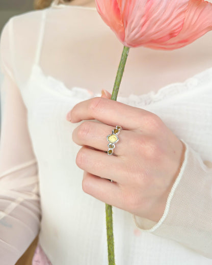 Bague Horizon, pierre ovale