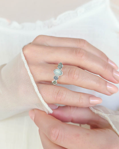 Bague Horizon, pierre ovale