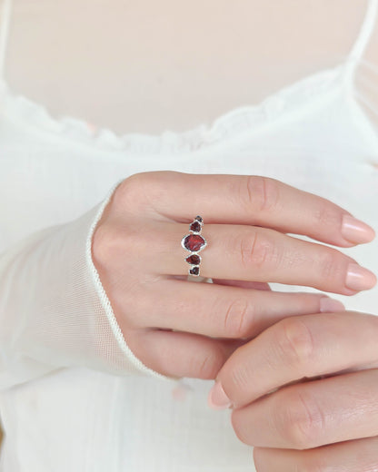 Bague Horizon, pierre ovale