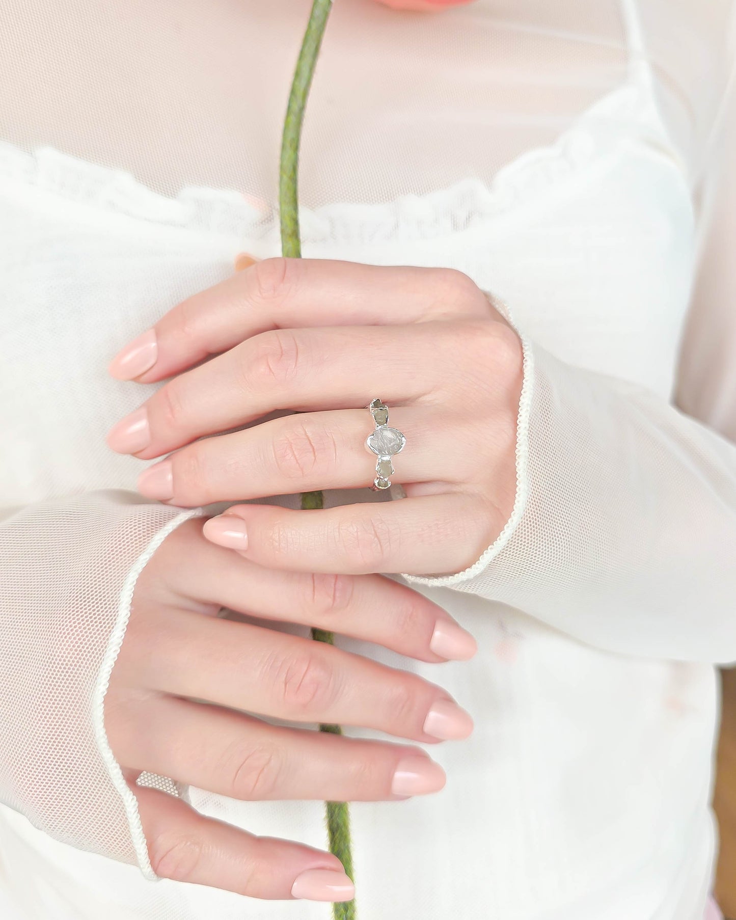 Bague Horizon, pierre ovale