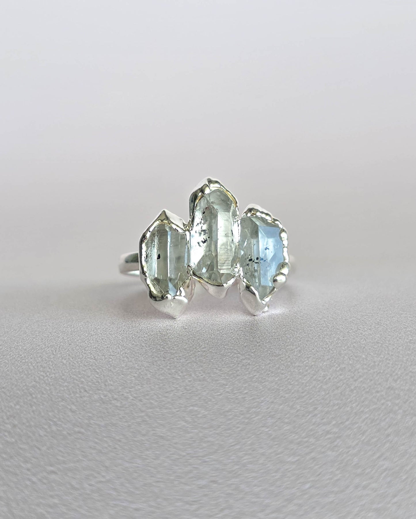 Bague trio de quartz