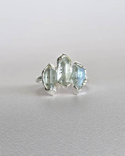 Bague trio de quartz