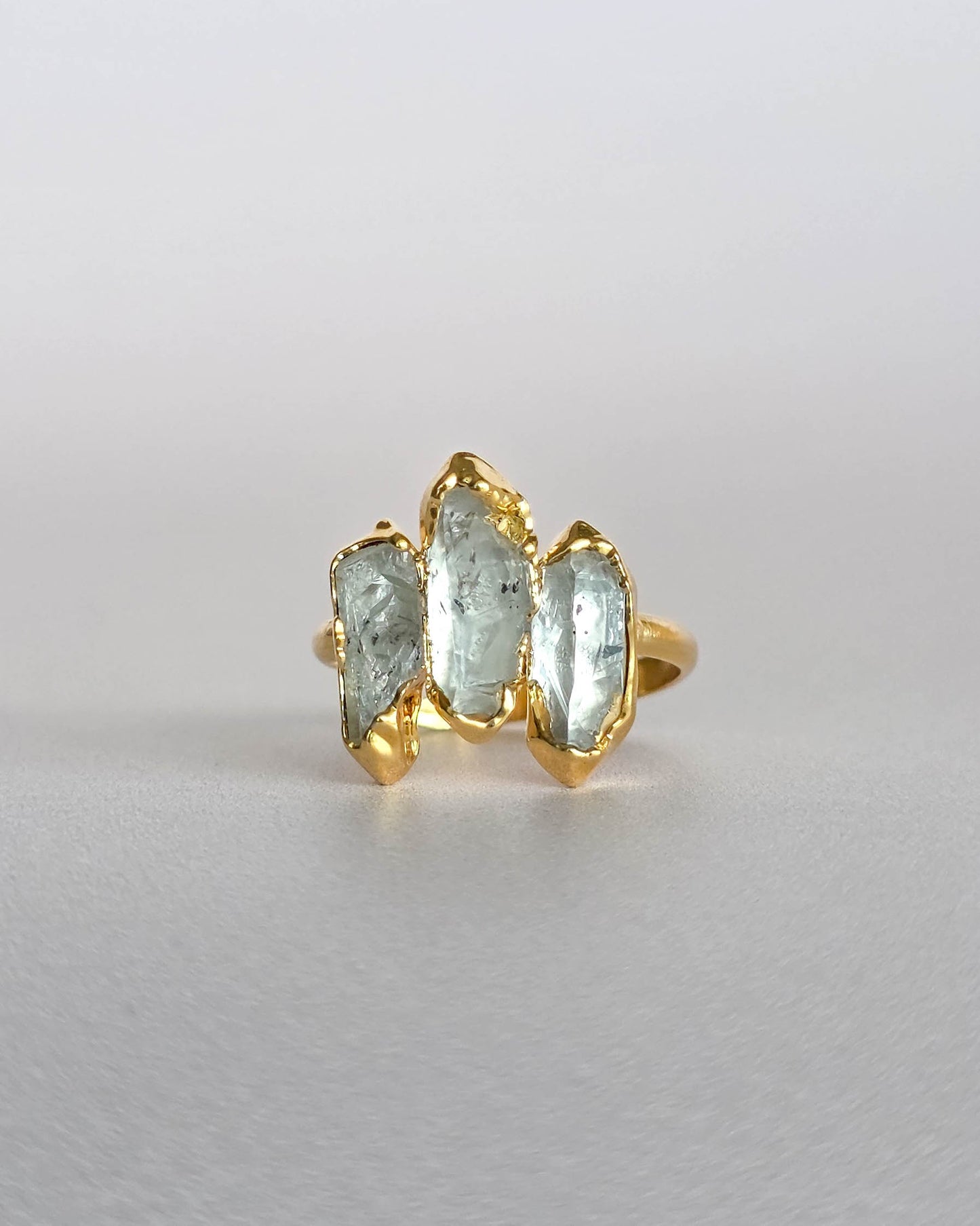 Bague trio de quartz