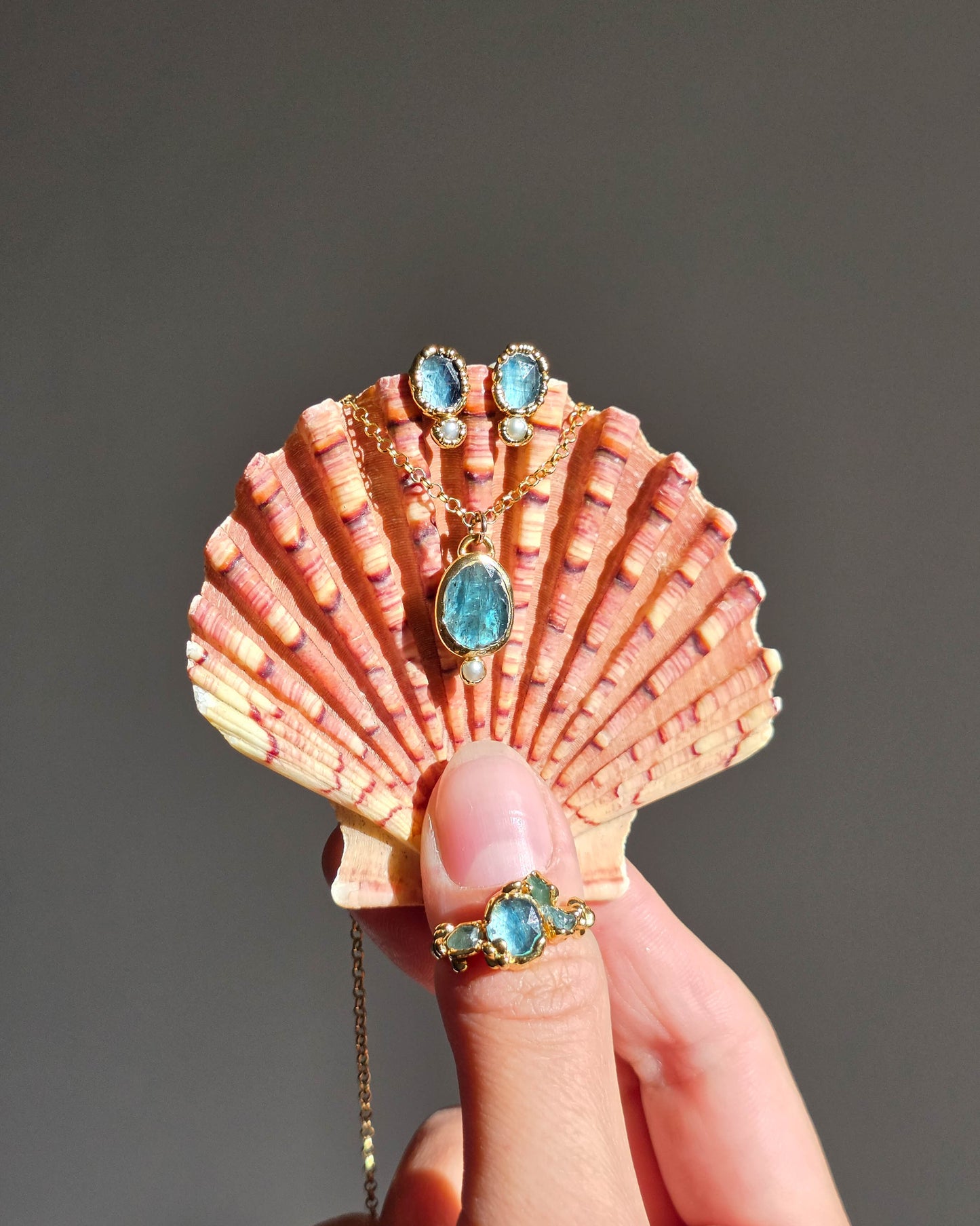 Bague Bleu sel