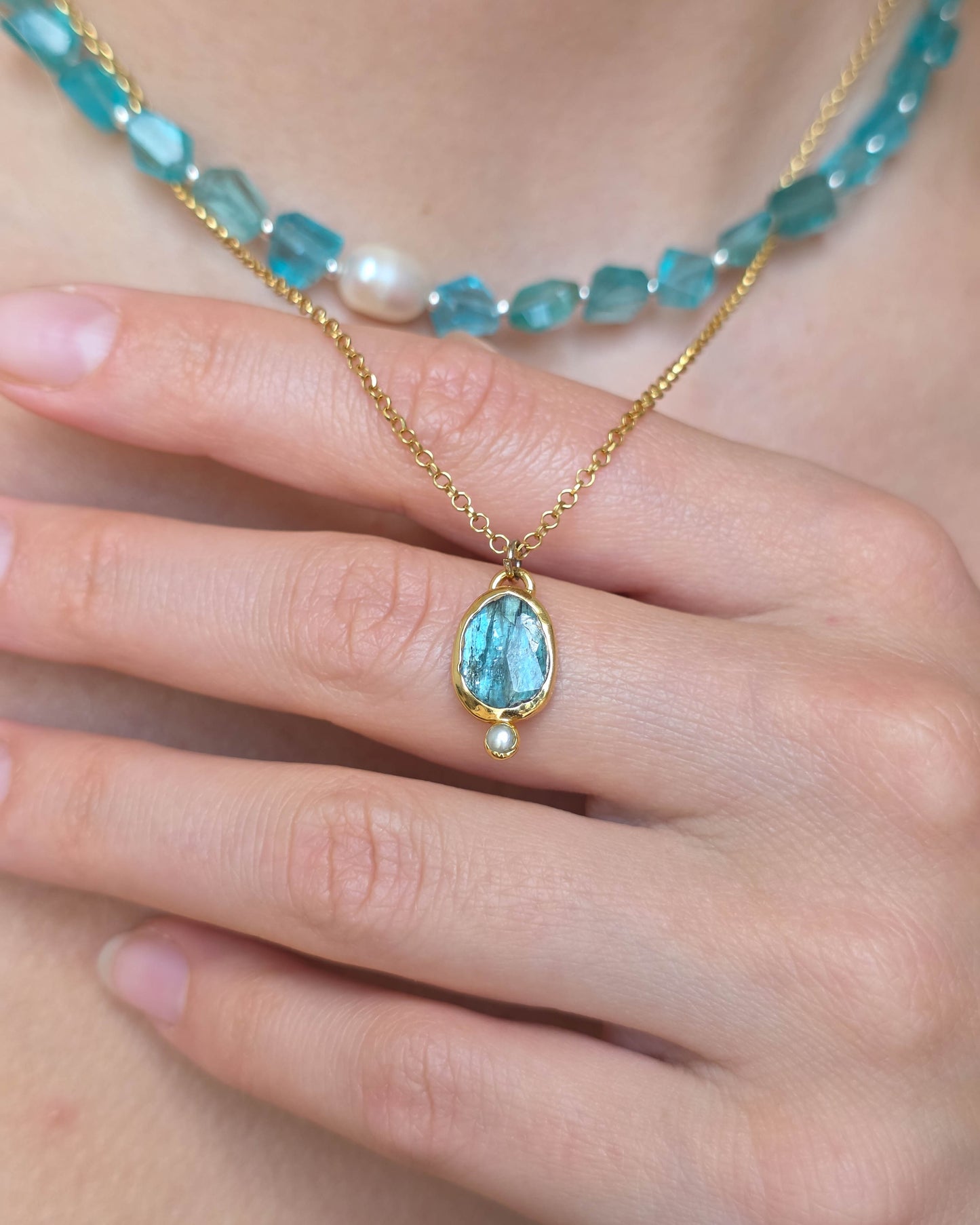 Pendentif Bleu sel