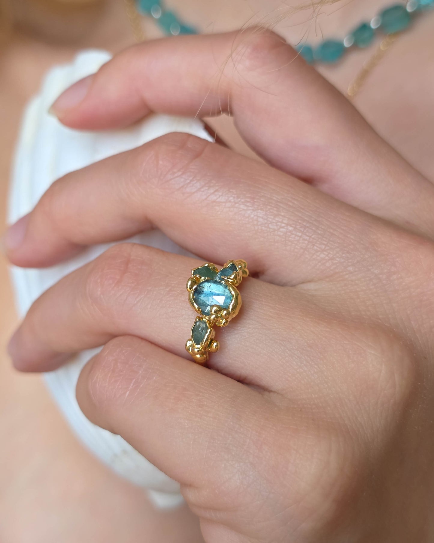 Bague Bleu sel