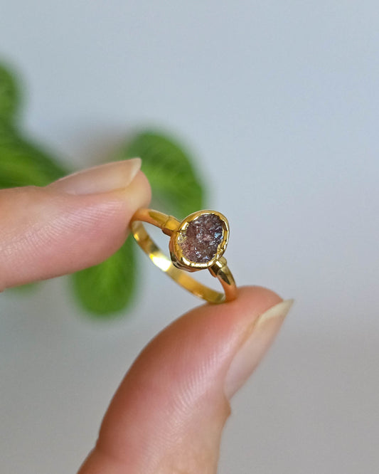 Bague quartz fraise, T52