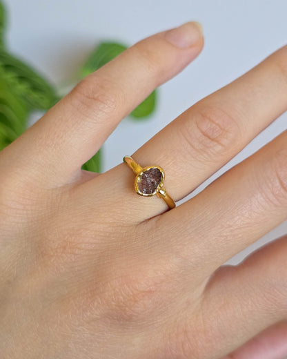 Bague quartz fraise, T52