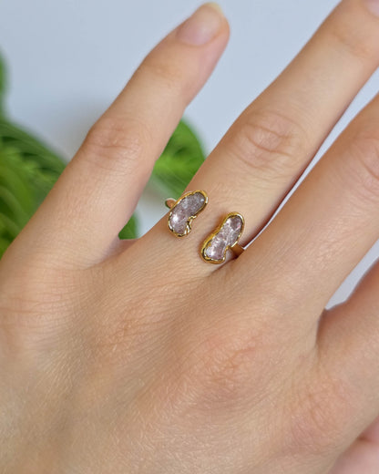 Bague quartz fraise, T49