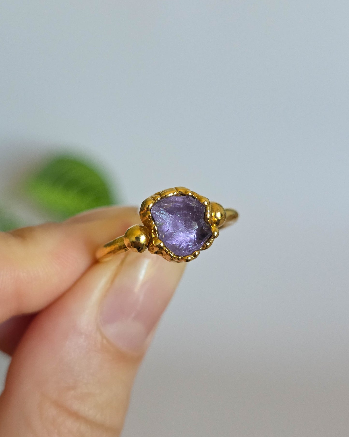 Bague Améthyste, réglable T54-56