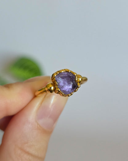 Bague Améthyste, réglable T54-56
