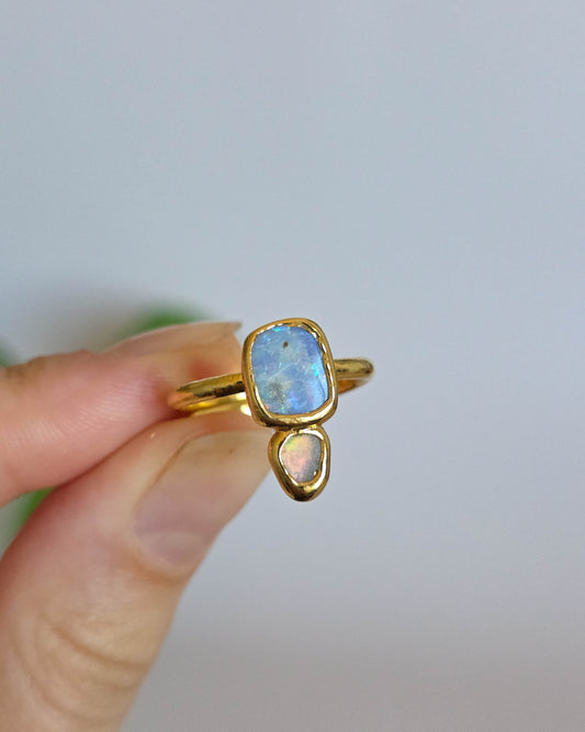 Bague Opale, réglable T53-55