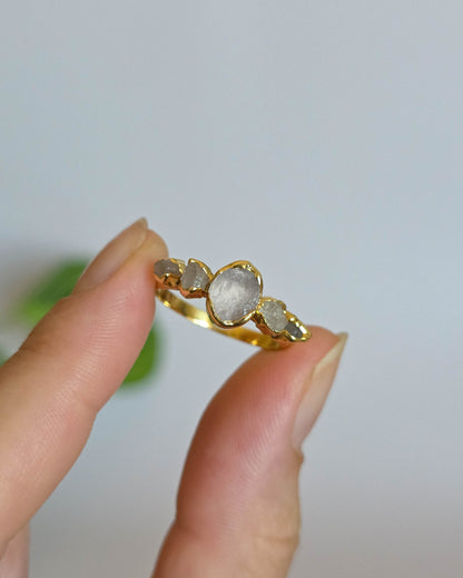 Bague quartz rose, T56