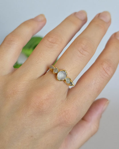 Bague quartz rose, T56