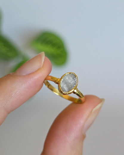 Bague quartz rose, T53