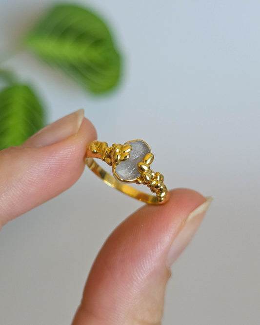 Bague quartz rose, T53