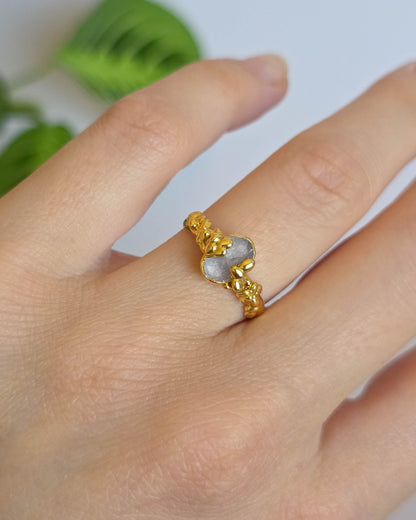 Bague quartz rose, T53
