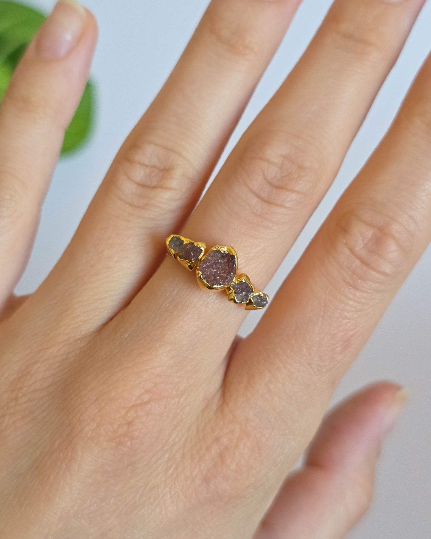 Bague quartz fraise T55