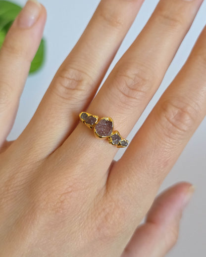 Bague quartz fraise T55