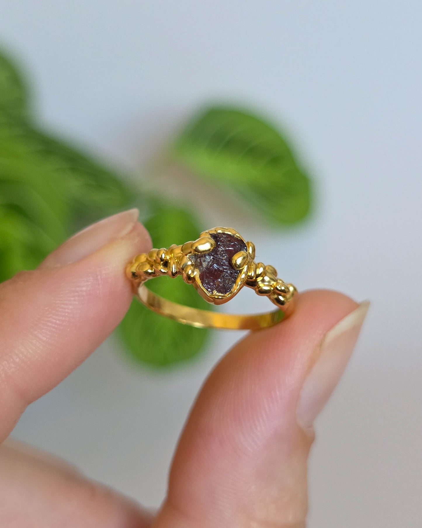 Bague Grenat rouge, T53