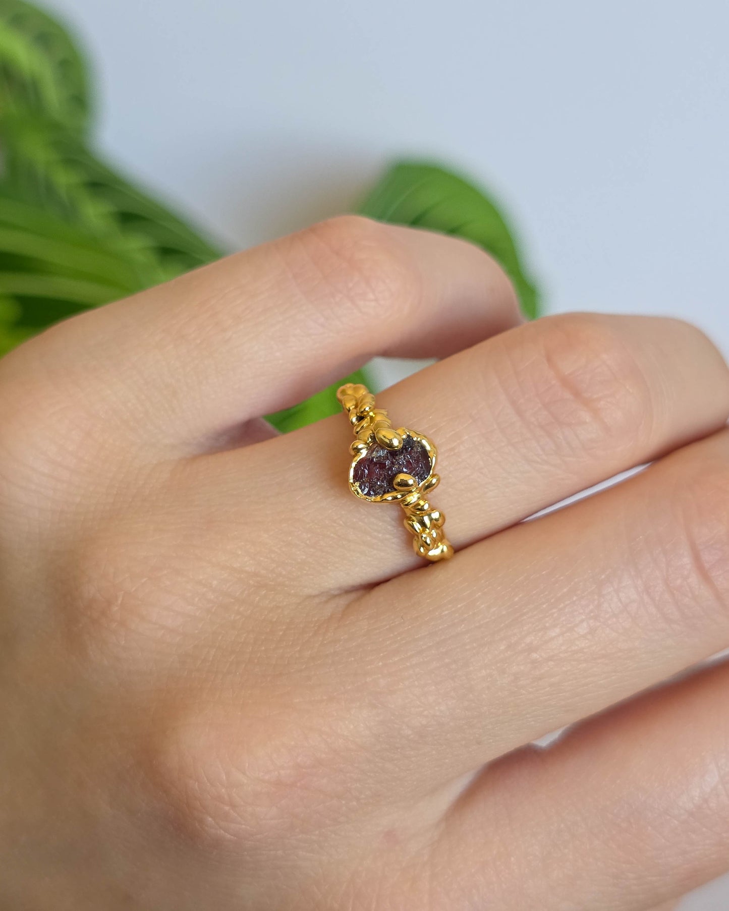 Bague Grenat rouge, T53