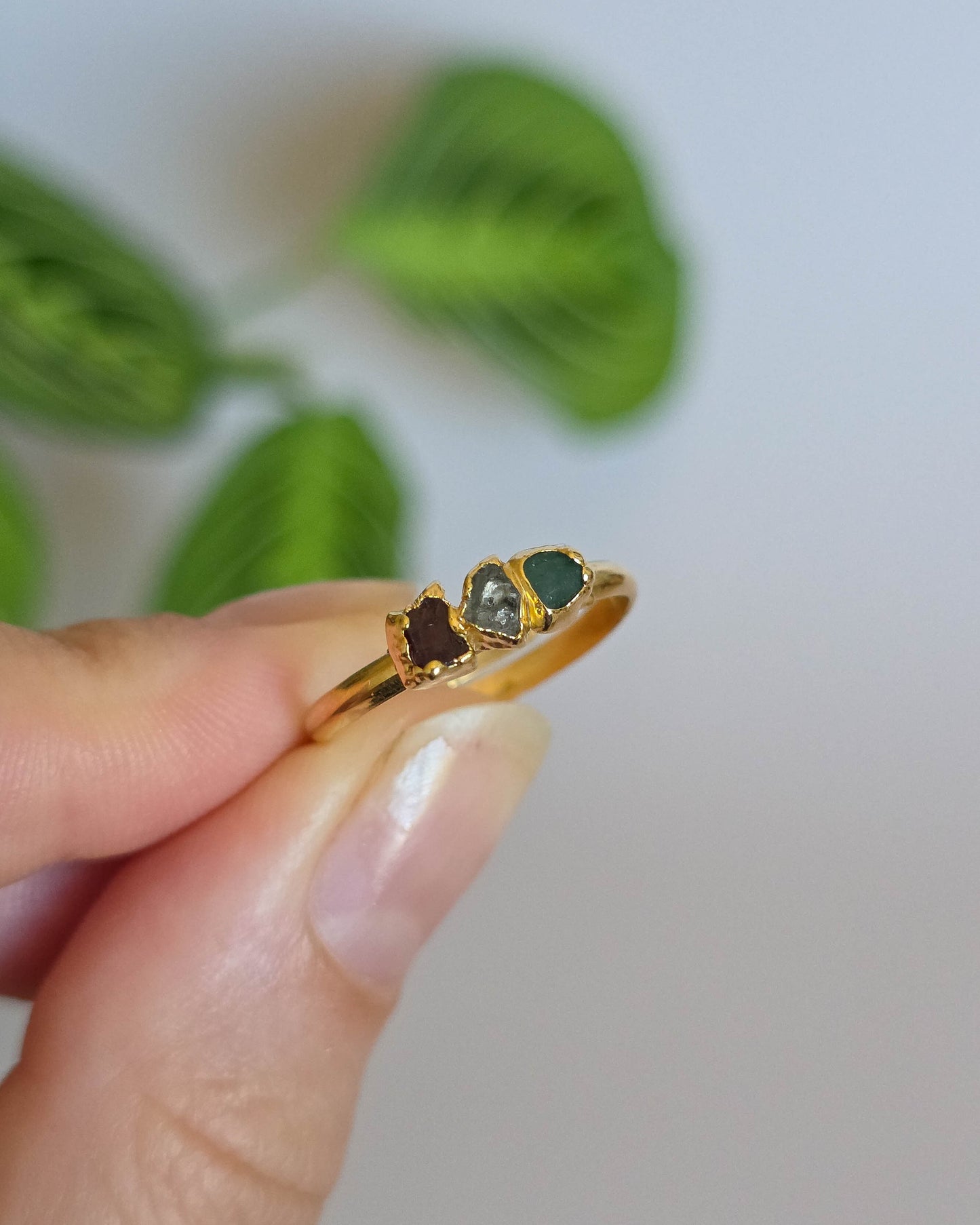 Bague Naissance Janvier, Avril, Mai, réglable T55-57