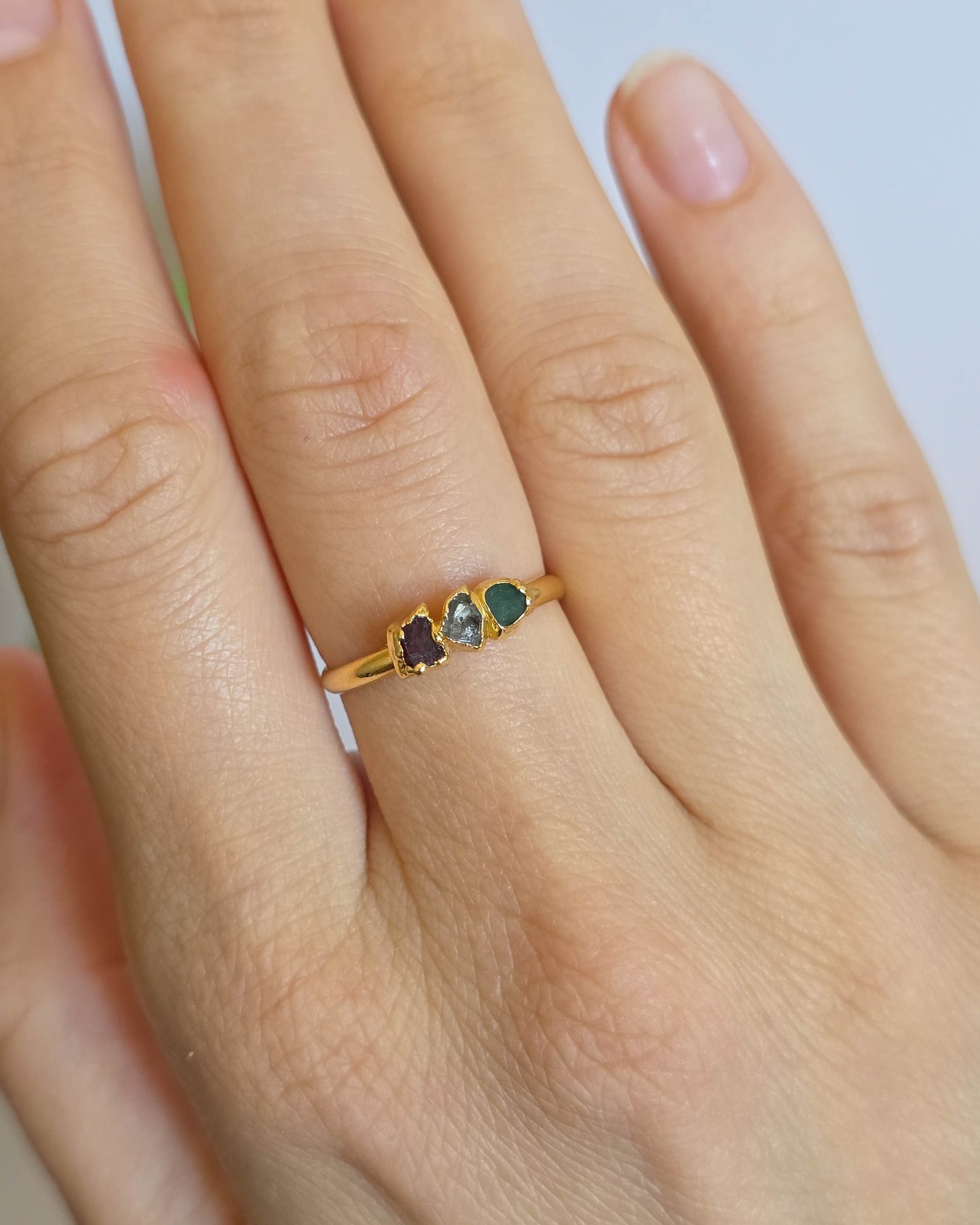 Bague Naissance Janvier, Avril, Mai, réglable T55-57