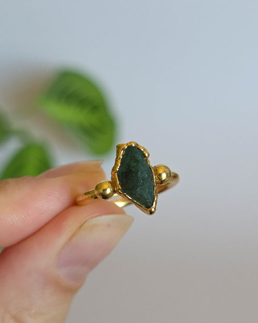 Bague Emeraude, réglable T50-52