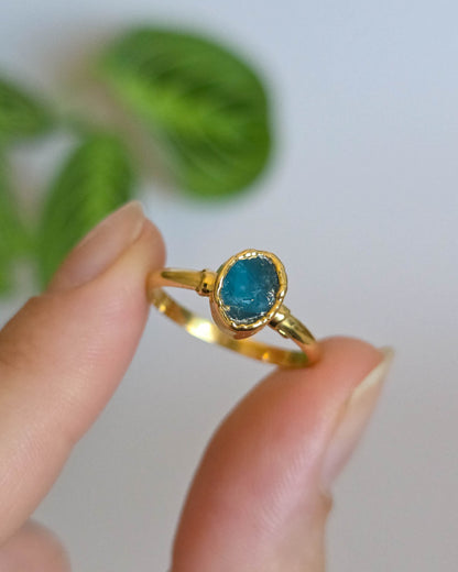 Bague Apatite foncée, T55