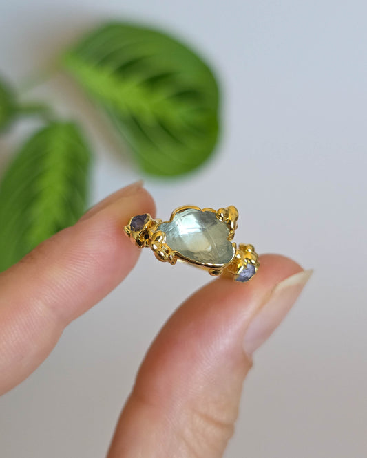 Bague améthyste verte, T53