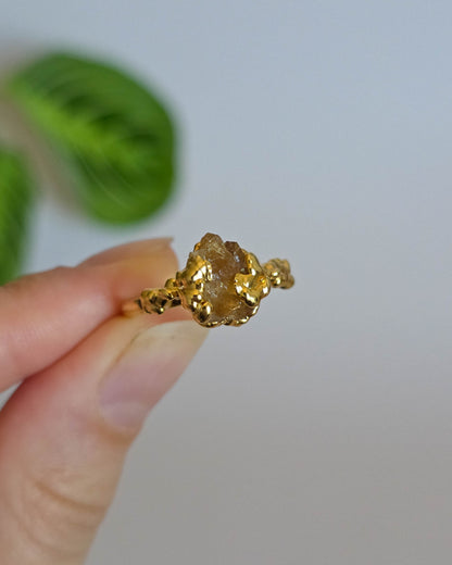 Bague citrine réglable T57-59