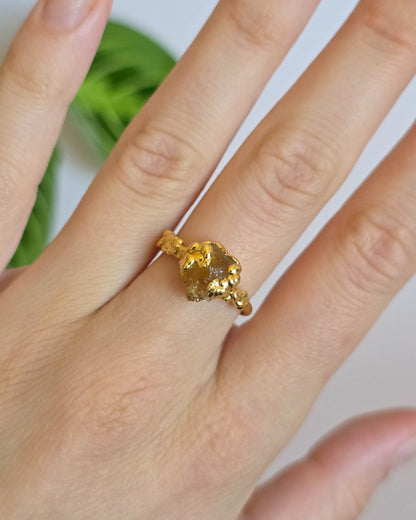 Bague citrine réglable T57-59