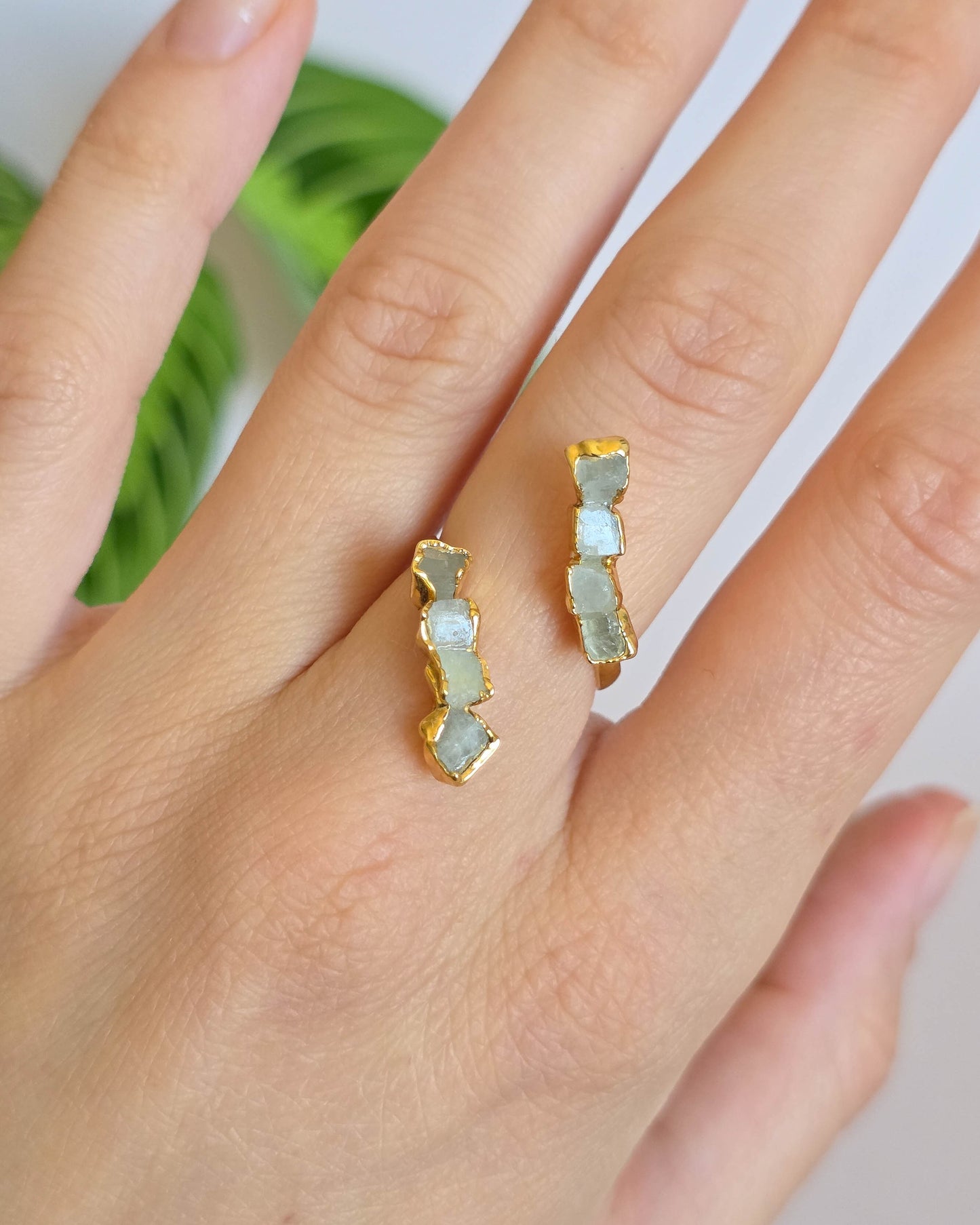 Bague pierre de lune, réglable T50-52