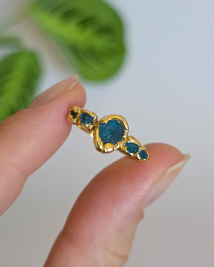 Bague Apatite foncée, T52