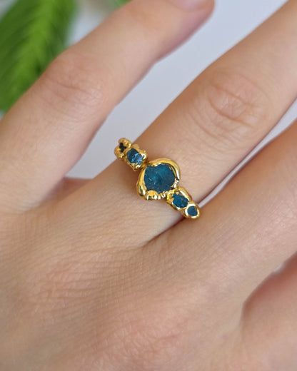 Bague Apatite foncée, T52