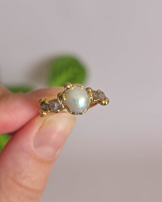 Bague Perle, réglable T51-53