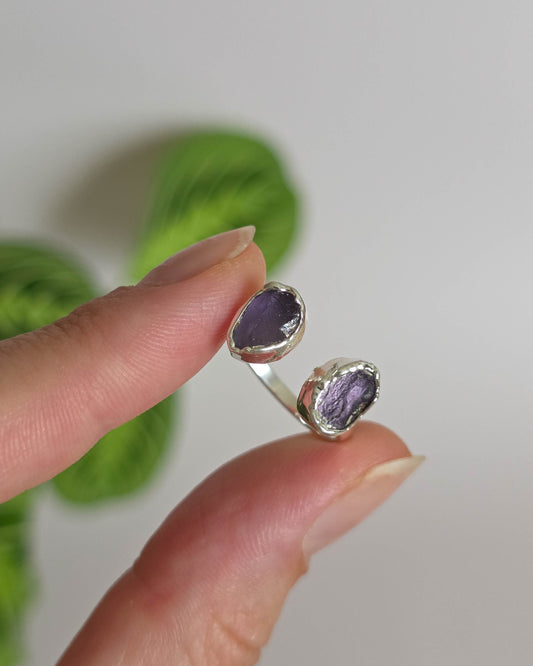 Bague Améthyste, réglable T54-55