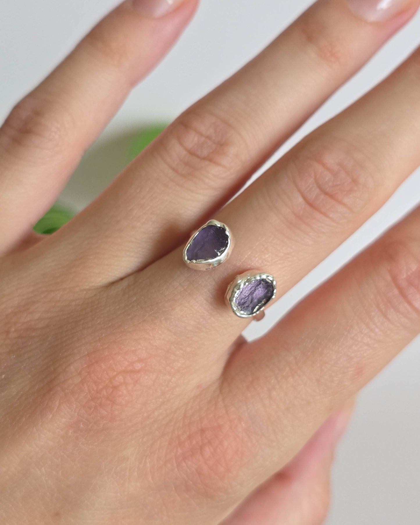 Bague Améthyste, réglable T54-55