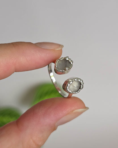 Bague Quartz rose, réglable T54-55