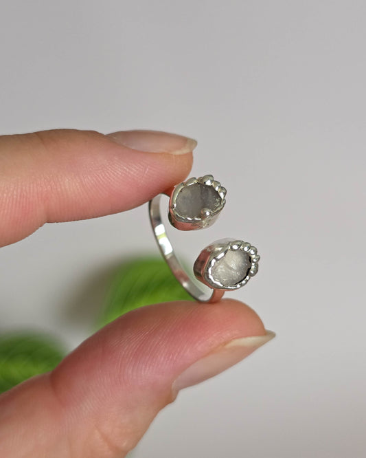 Bague Quartz rose, réglable T54-55